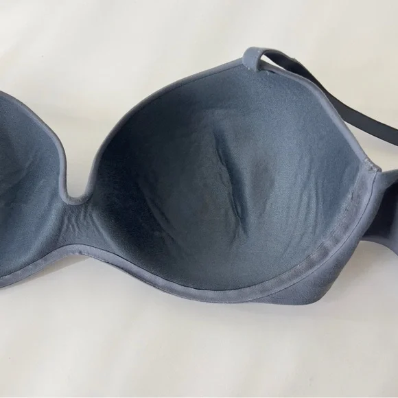 VICTORIA SECRET size 34c Blue Gray Adjustable Strap Hook Closure TcShirt Bra - Picture 7 of 7